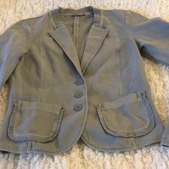 Slate Blue Cotton Jacket - Picture 3 of 9